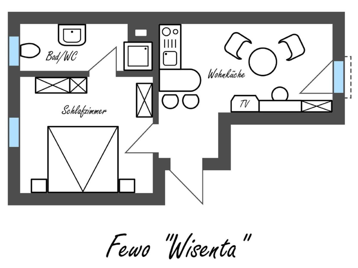 Feriengut Dietzsch Apartman Poritzsch Szoba fotó